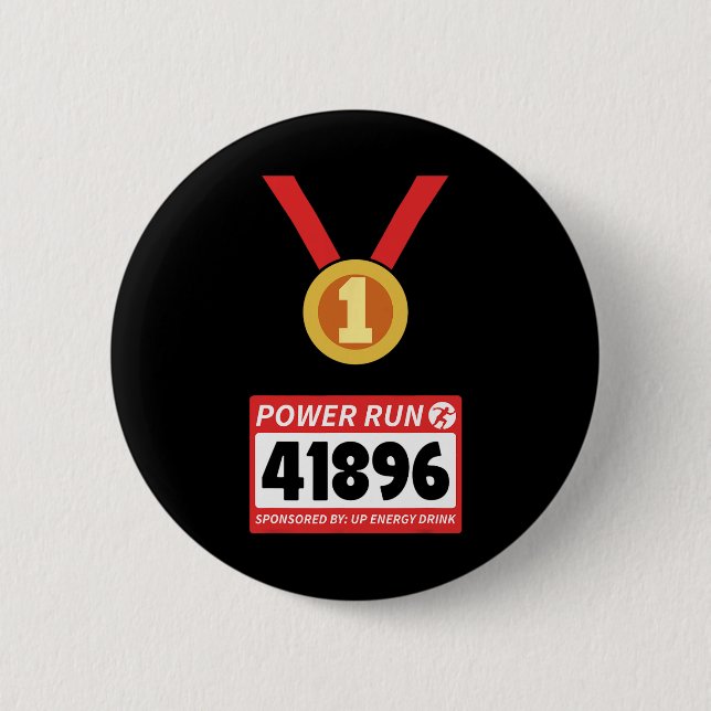 Running Runner Half Marathon Halloween Costume  6 Cm Round Badge (Front)