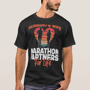 Running Runner Half Marathon Wedding Marriage Husb T-Shirt