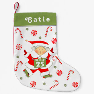 Running Runner Holiday Gift Small Christmas Stocking
