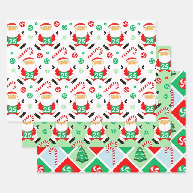 Running Runner Holiday Gift Wrapping Paper (Set)