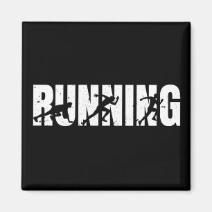 Running Runner Marathon Magnet