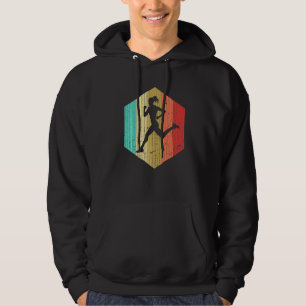 Running Runner Marathon Vintage Retro Run Sport 7 Hoodie