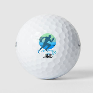 Running Runner  Monogram Art Golf Balls