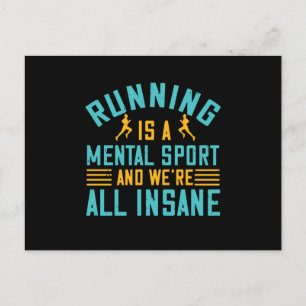 Running - Running is a mental sport Postcard