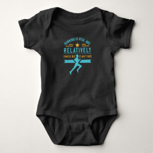 Running - Running is simple but not easy Baby Bodysuit