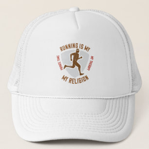 Running -Running is therapy and religion Trucker Hat