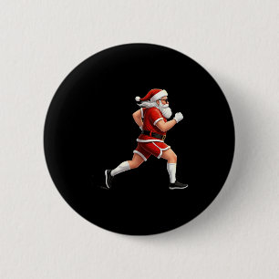 Running Santa Christmas Graphic Runner Run Maratho 6 Cm Round Badge