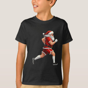 Running Santa Christmas Graphic Runner Run Maratho T-Shirt