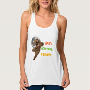 Running Sasquatch Adventure Believe Design Singlet