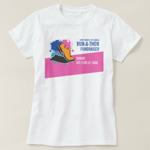 Running Shoe, Charity Run-Walk-a-Thon Event T-Shirt