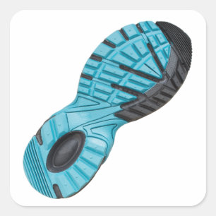 Running shoes square sticker