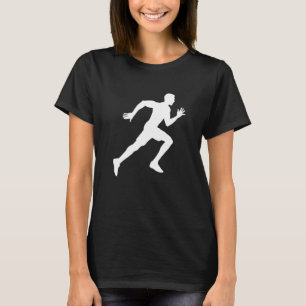 Running Silhoutte Sunset Women Athelete Sports Lo T-Shirt