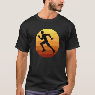 Running Silhoutte Sunset  Women Athelete Sports Lo T-Shirt