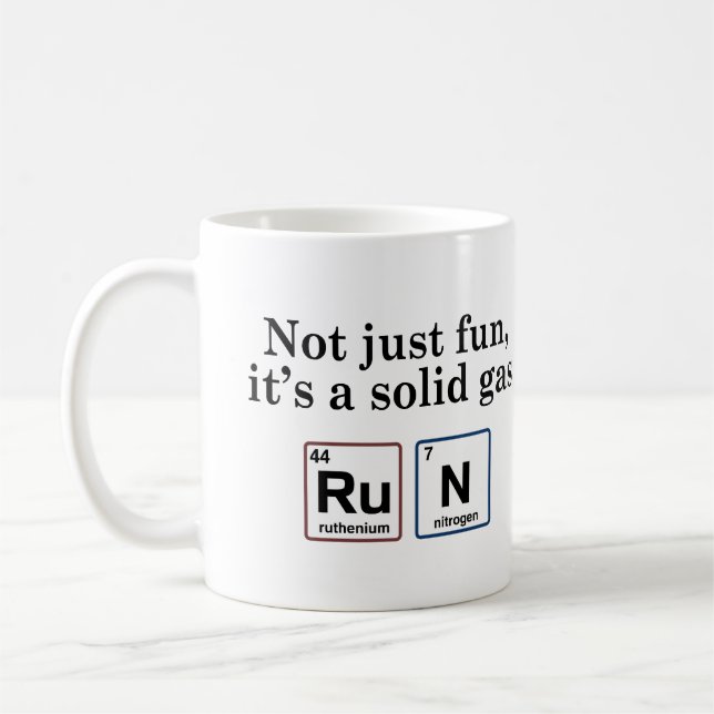 Running Solid Gas Elements Coffee Mug (Left)
