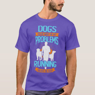 Running Sport Marathon Runner Dog Lover Gift T-Shirt