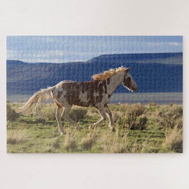 Running Stallion, Steens Mountains, Oregon Jigsaw Puzzle (Horizontal)