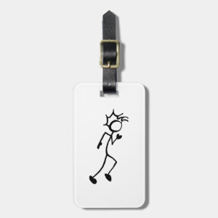 Running Stickman Track and Field Luggage Tag