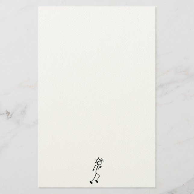 Running Stickman Track and Field Stationery (Front)