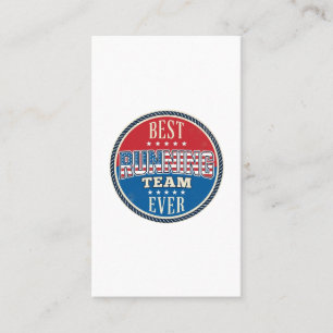Running Team Patriotic Vintage Badge Design_1 Business Card