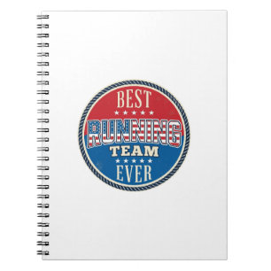Running Team Patriotic Vintage Badge Design_1 Notebook