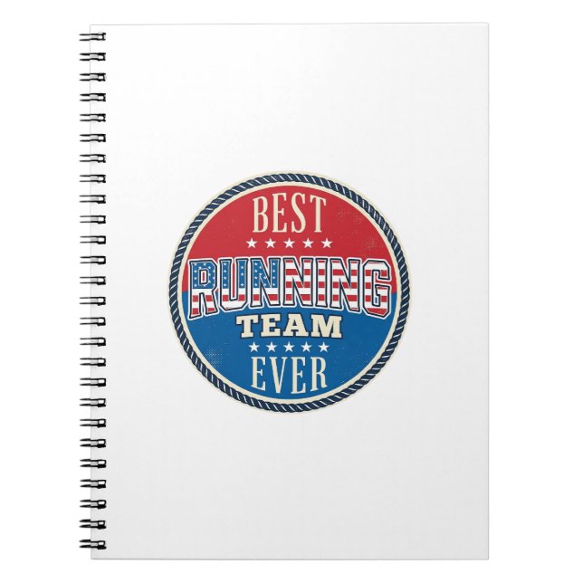 Running Team Patriotic Vintage Badge Design_1 Notebook (Front)