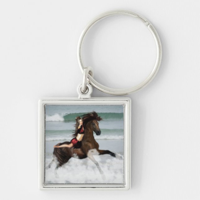Running the Beach Key Ring (Front)