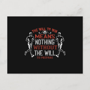 Running - The will to win means nothing Postcard