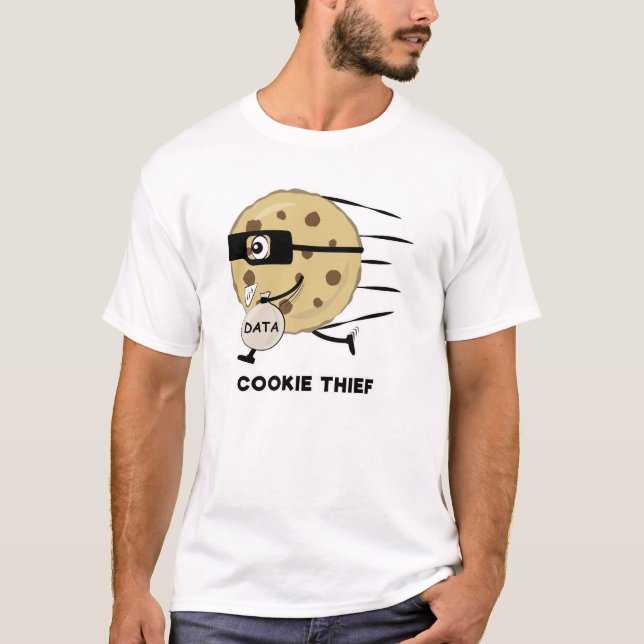 Running Thief Cookie - Funny Character T-Shirt (Front)