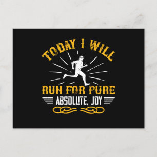 Running - Today I will run for pure joy Postcard