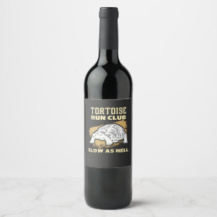 Running - Tortoise Run Club Wine Label