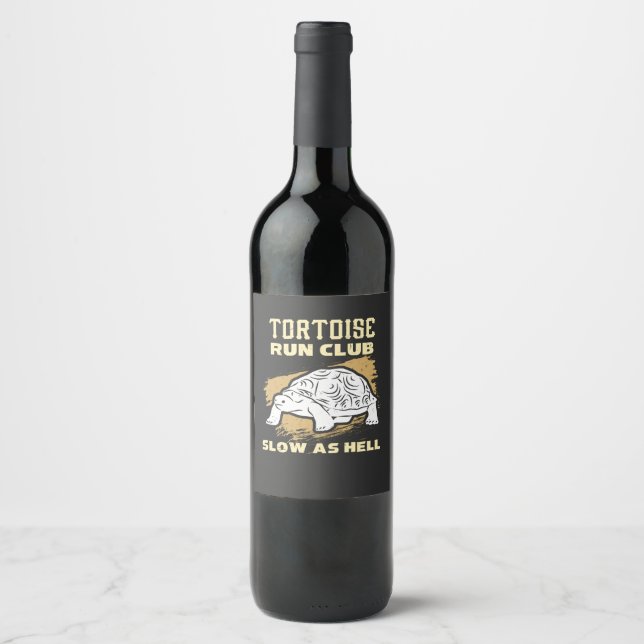 Running - Tortoise Run Club Wine Label (Front)