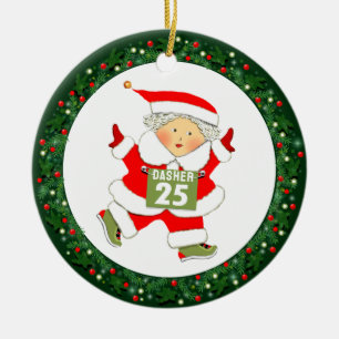 Running Track and Field Ceramic Tree Decoration