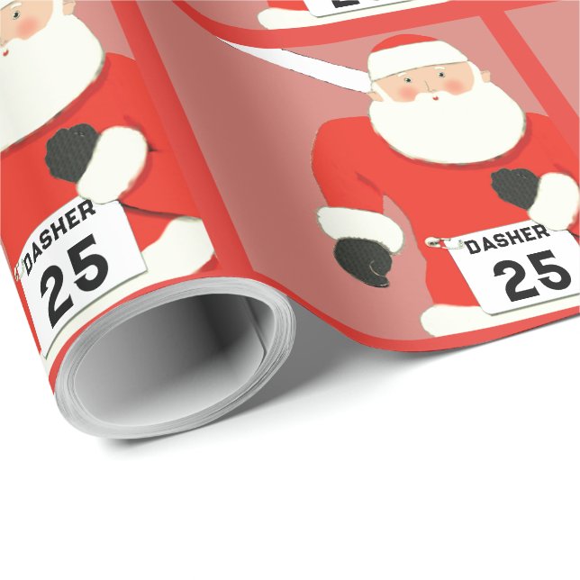 Running Track and Field Holiday Gift Wrapping Paper (Roll Corner)