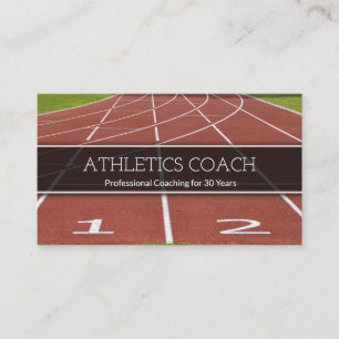 Running Track -  Athletics Coach Business Card