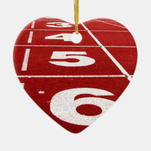 Running track ceramic tree decoration