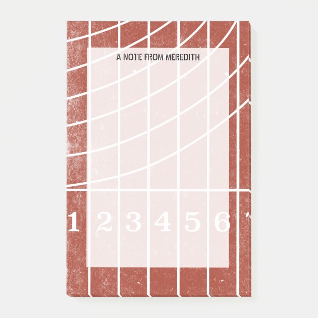 Running Track Pad for Runners and Coaches Post-it Notes (Front)