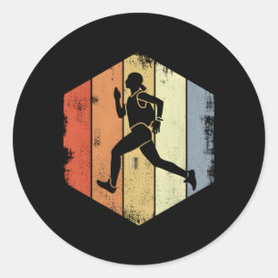 Running Triathlete Jogging Classic Round Sticker