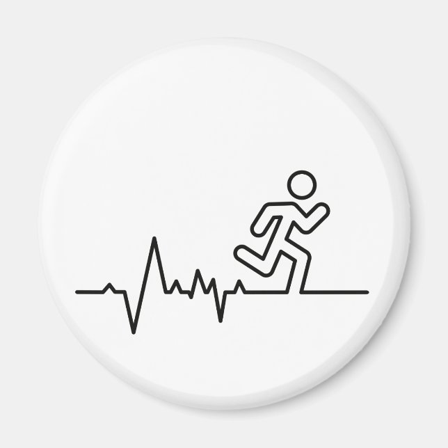 Running, triatlon or marathon sports match. magnet (Front)