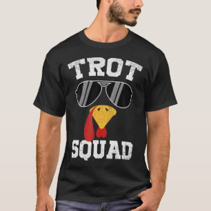 Running Turkey Sunglasses Trot Squad Thanksgiving T-Shirt