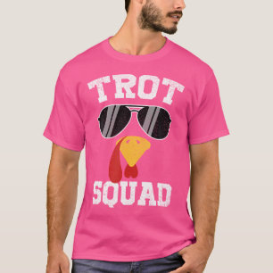 Running Turkey Sunglasses Trot Squad Thanksgiving T-Shirt