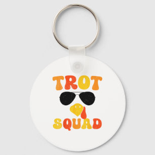 Running Turkey Sungles Trot Squad Thanksgiving Key Ring