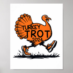 Running Turkey Trot Thanksgiving For Boys Girls Ki Poster