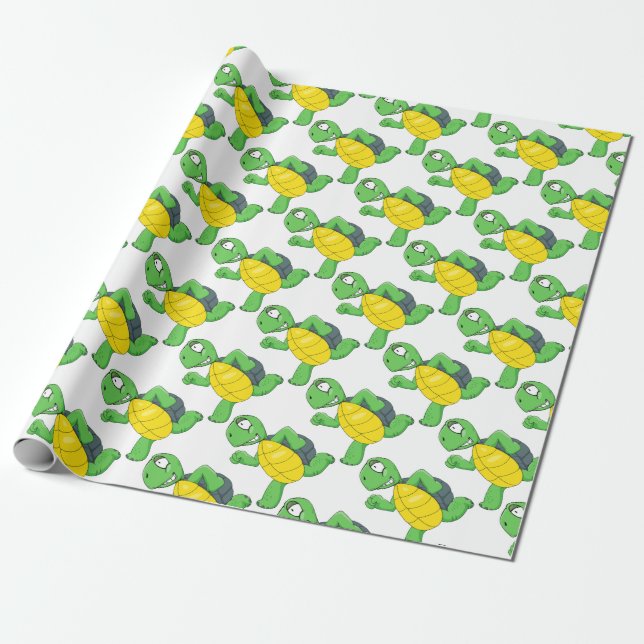 running turtle wrapping paper (Unrolled)