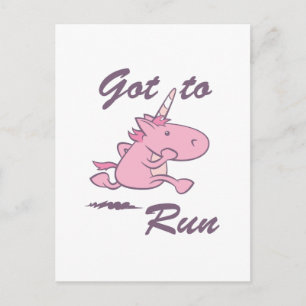 Running Unicorn Postcard