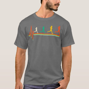 RUNNING VINTAGE COLOR HEARTBEAT T-Shirt