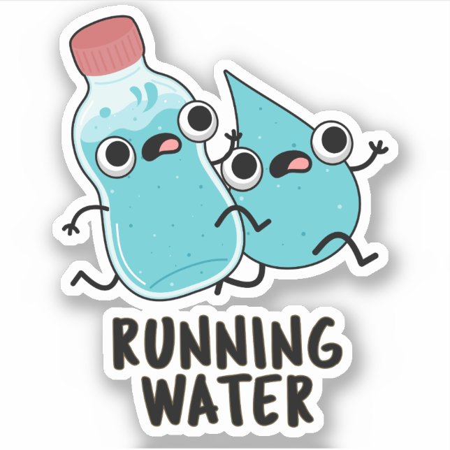 Running Water Funny Water Pun  (Front)