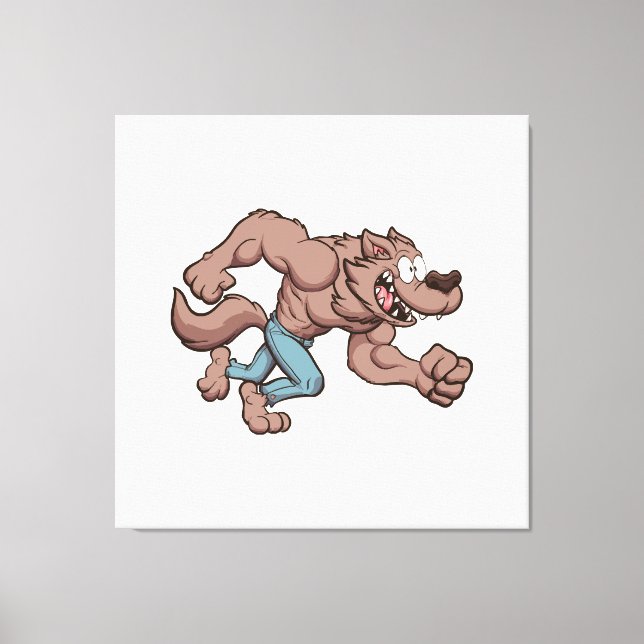 Running Werewolf Canvas Print (Front)