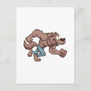 Running Werewolf Postcard
