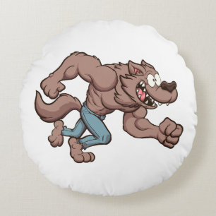 Running Werewolf Round Cushion