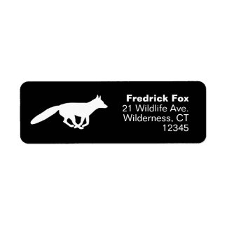 Running White Fox Silhouette Return Address